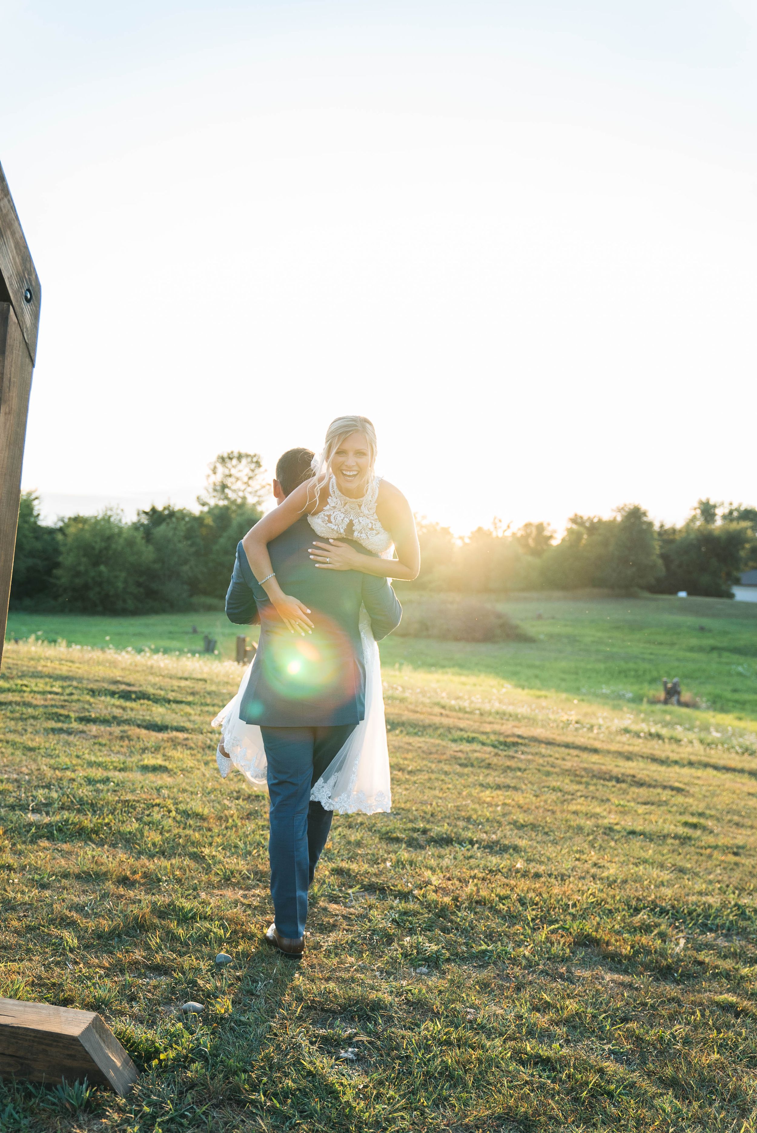 Magic Hour Portraits West Michigan Wedding Photography. Bride and Groom Wedding Poses. Intimate Portrait Photography.