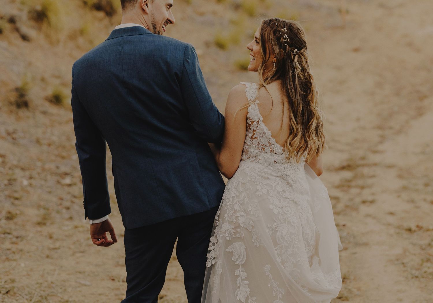 E Noelle Photography in-home wedding in Hidden Hills Los Angeles, bride and groom silly laughing together