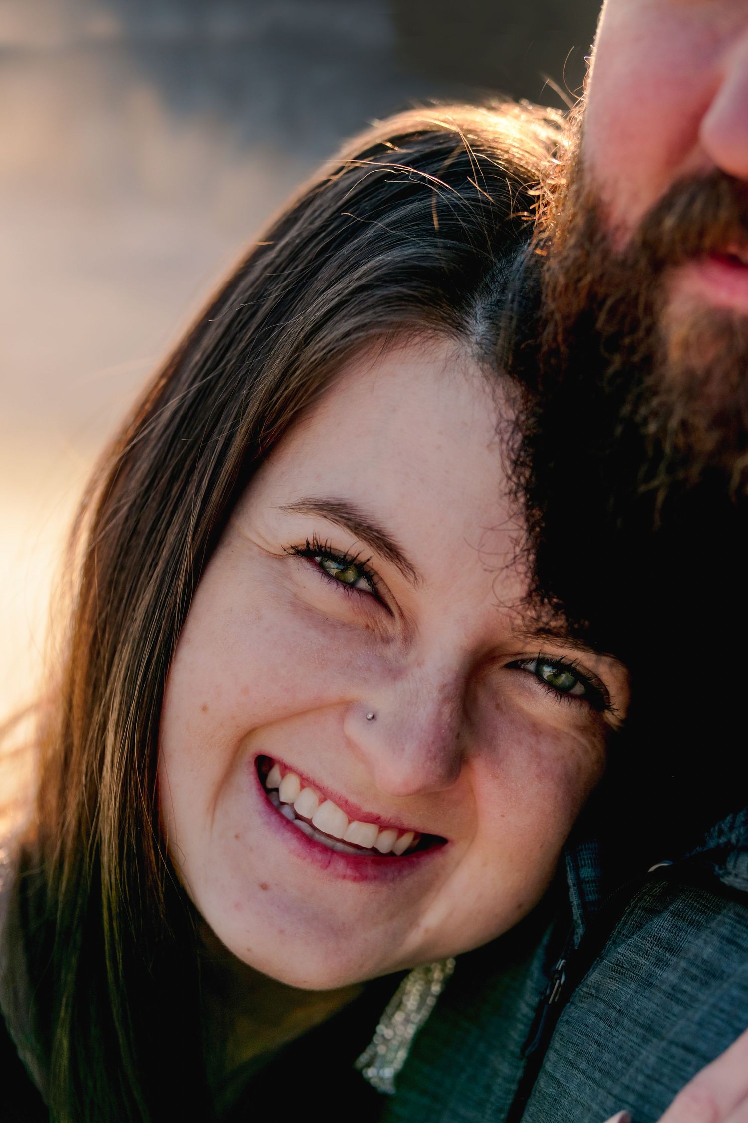 woman smiling in photo at walnut woods metro park columbus OH