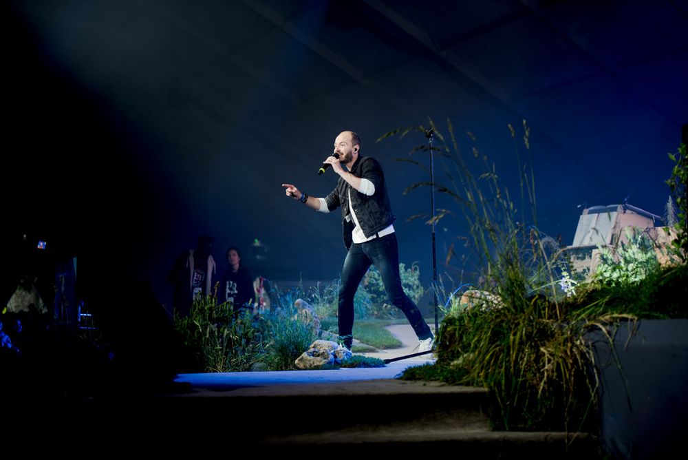 Skateboarding sequence showing tricks and jumps against a dark night sky.