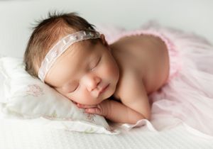 A newborn girl, pretty in a pink tutu. - Greenville SC newborn photographer - Easley SC newborn photographer