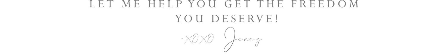 Simple elegant text design saying Let me help you get the freedom you deserve.