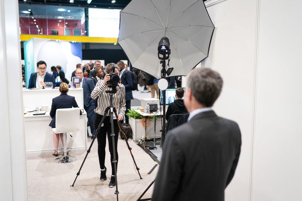 Complimentary headshots during the CFA Global Conference at ExCel London