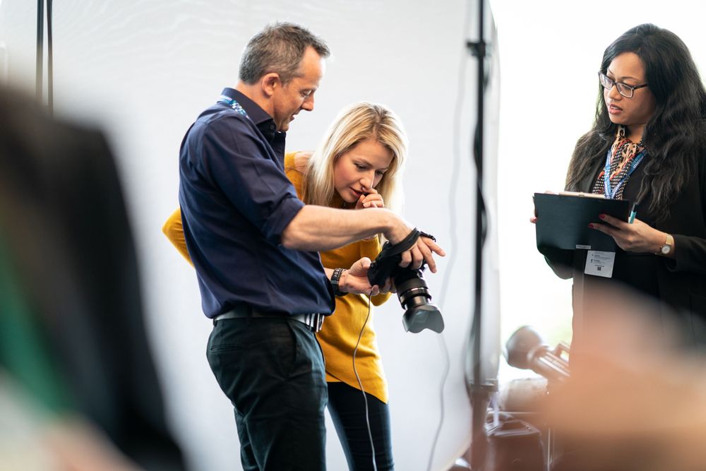 Delegates pose for complimentary headshots during the CFA Global Leadership Conference in London