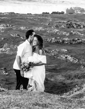 Couple kiss after wedding in nature, Dorset Wedding photography
