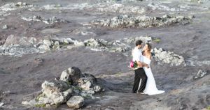 Wedding, Elopement, natural photography, couple in love on cliff top.