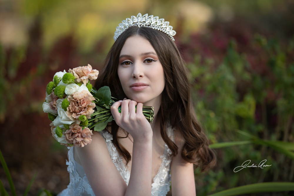 Quinceanera photography in Los Angeles arboretum