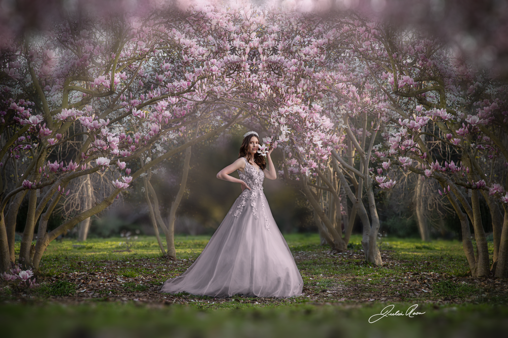 Quinceanera portraits in LA Arboretum