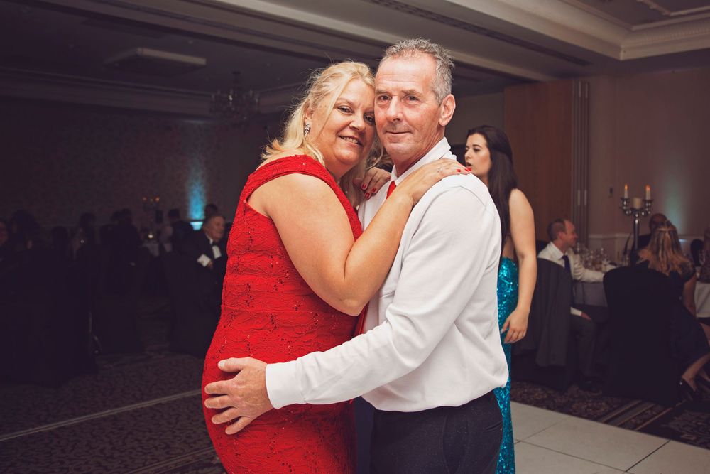 A couple dancing at a charity event at Shendish Manor Hotel