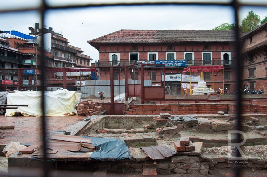 Earthquake damage in Patan Durbar Square Nepal Leah Ramuglia Photography