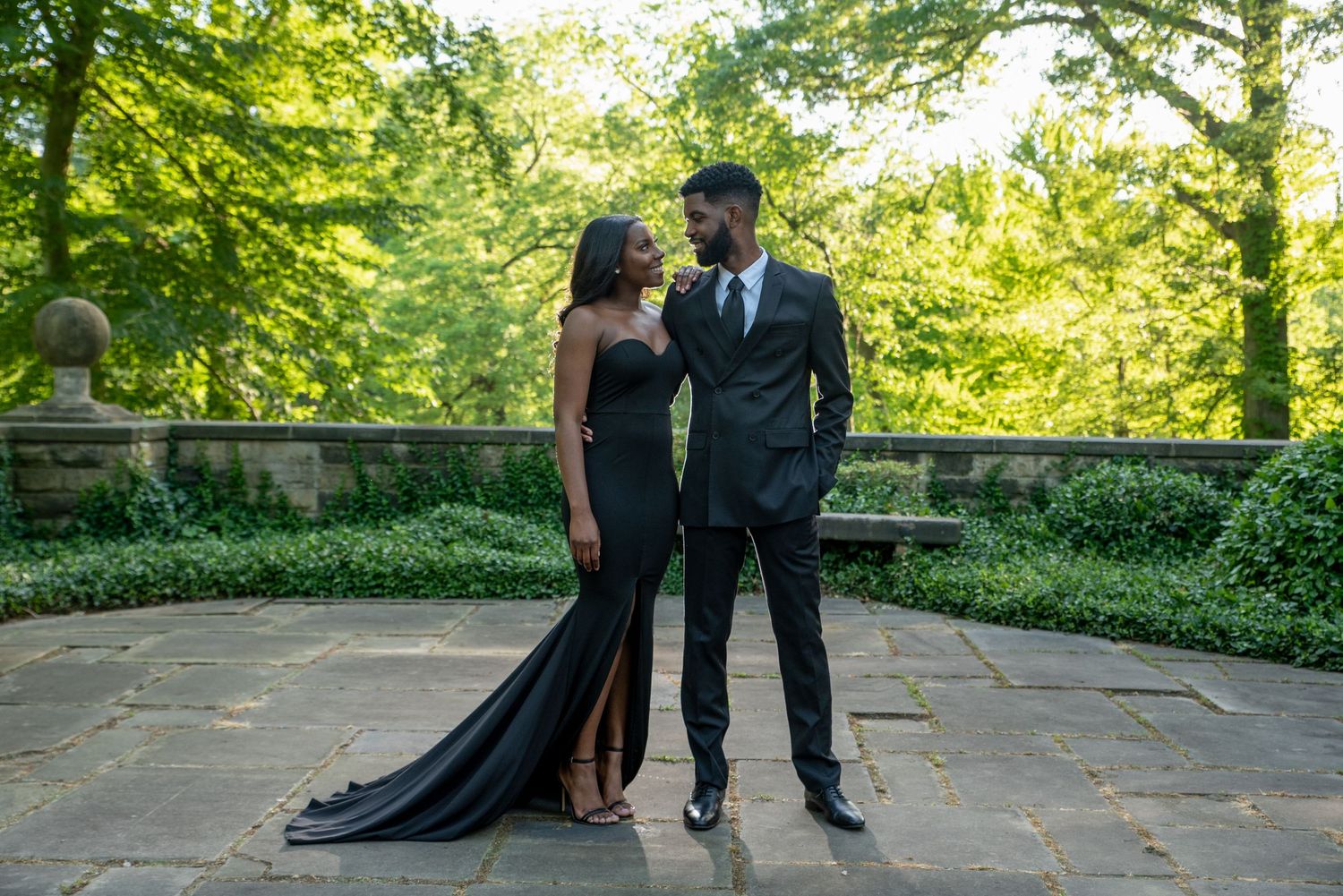 Cleveland Wedding Photographer capturing couple at the Hungarian Gardens