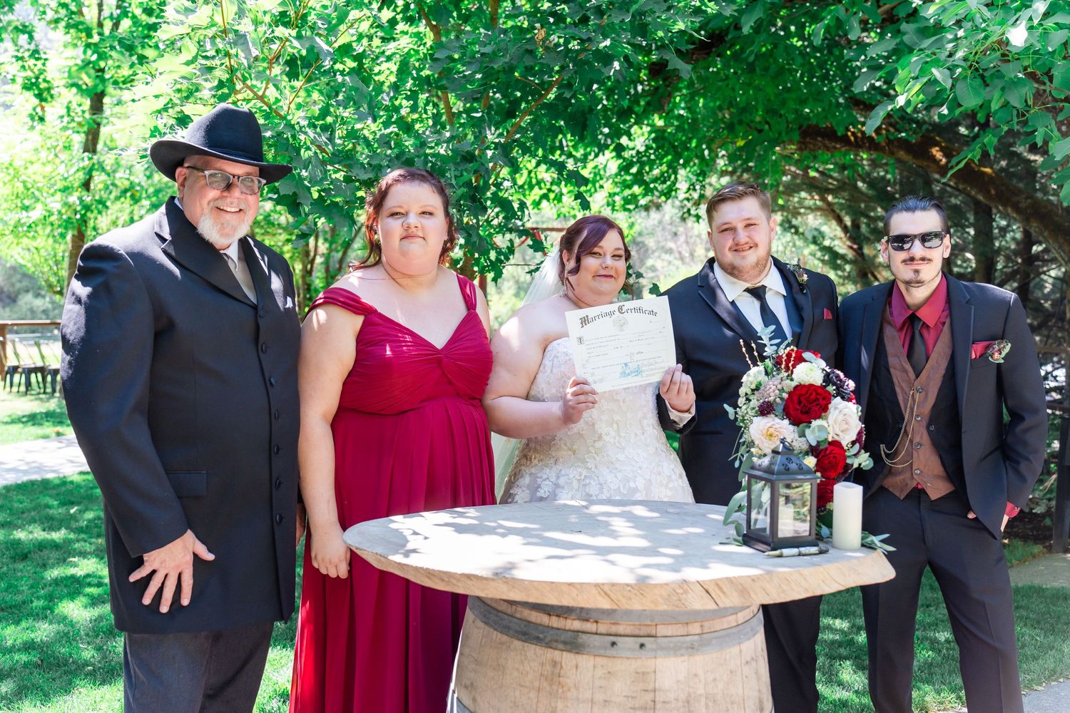 signing the marriage certificate