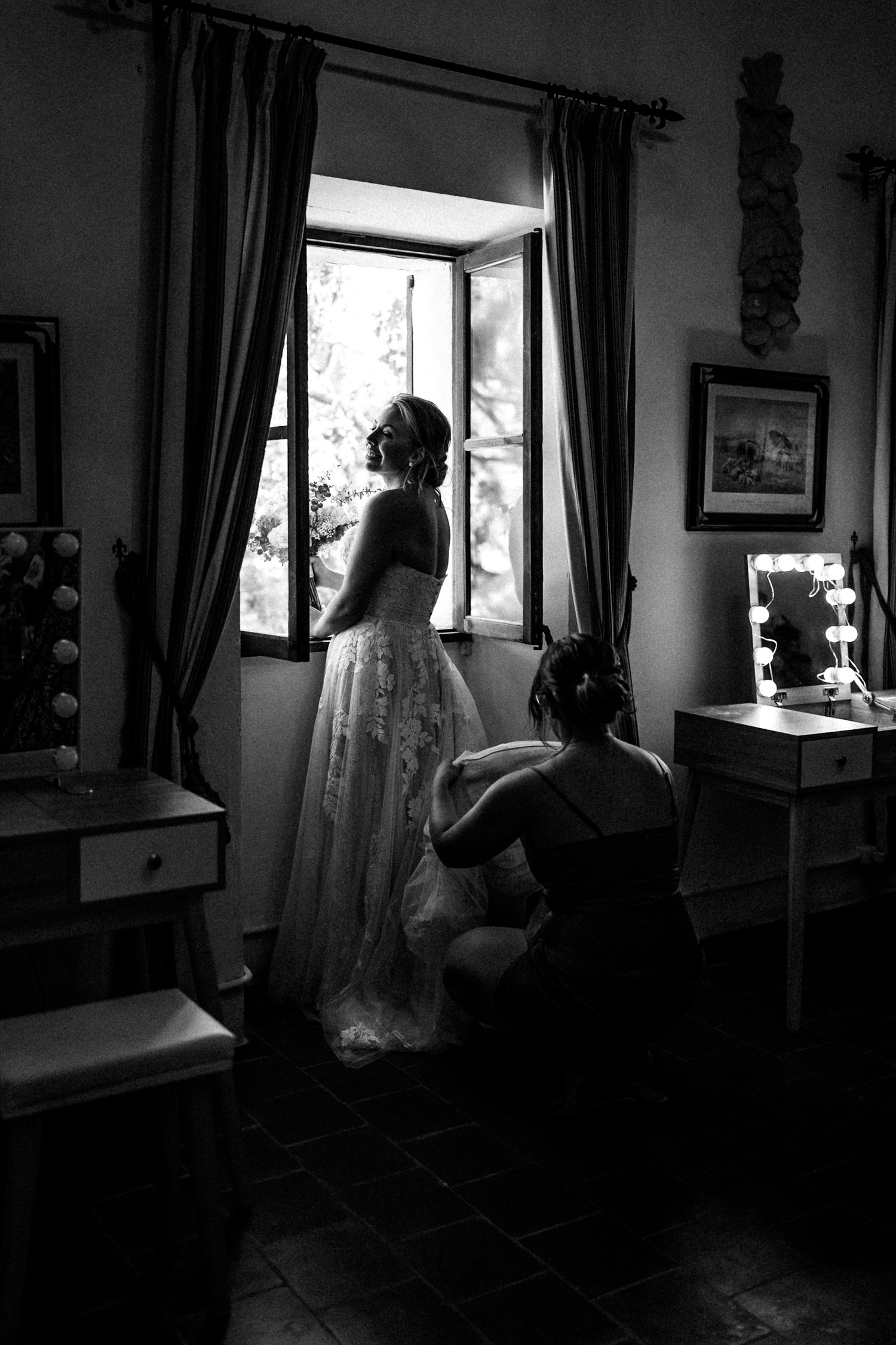 Mediterranean wedding in Mallorca, destination wedding photographer, Finca Son Termes, bride