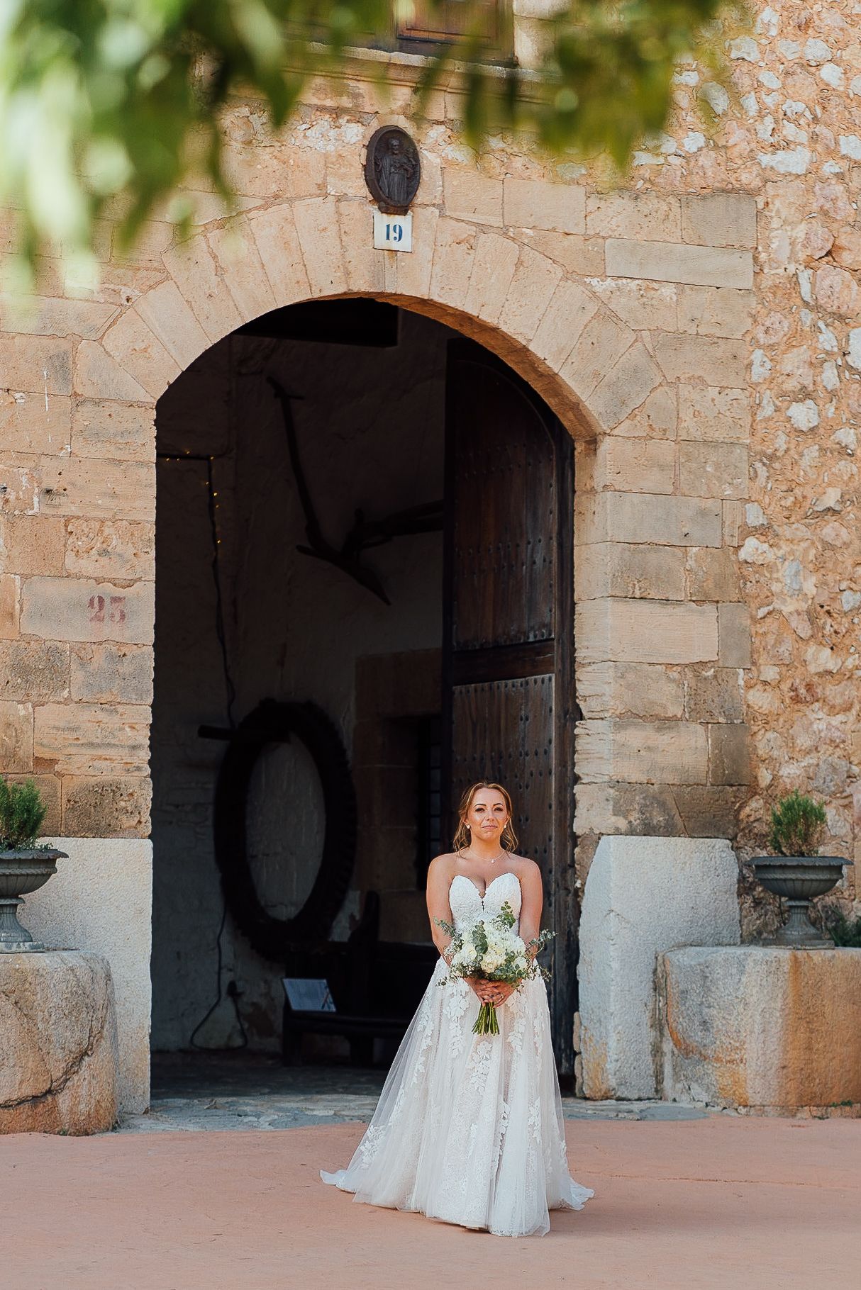 Mediterranean wedding in Mallorca, destination wedding photographer, Finca Son Termes, bride