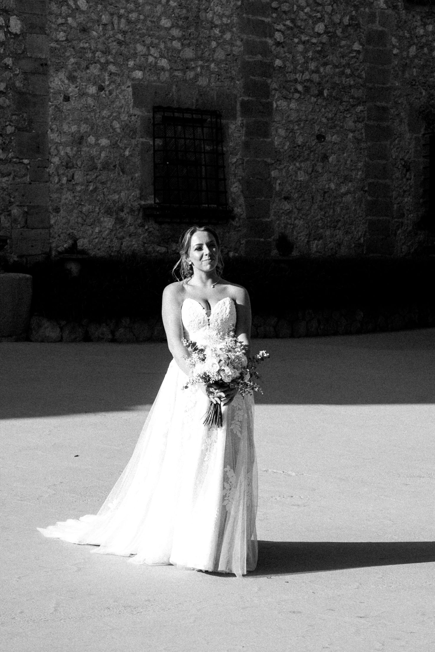 Mediterranean wedding in Mallorca, destination wedding photographer, Finca Son Termes, bride