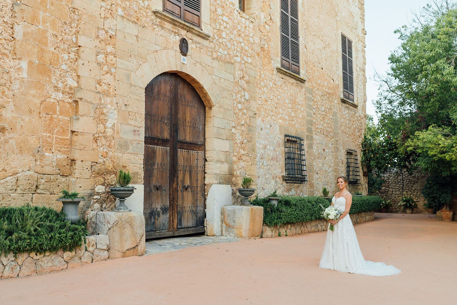Mediterranean wedding in Mallorca, destination wedding photographer, Finca Son Termes, bride