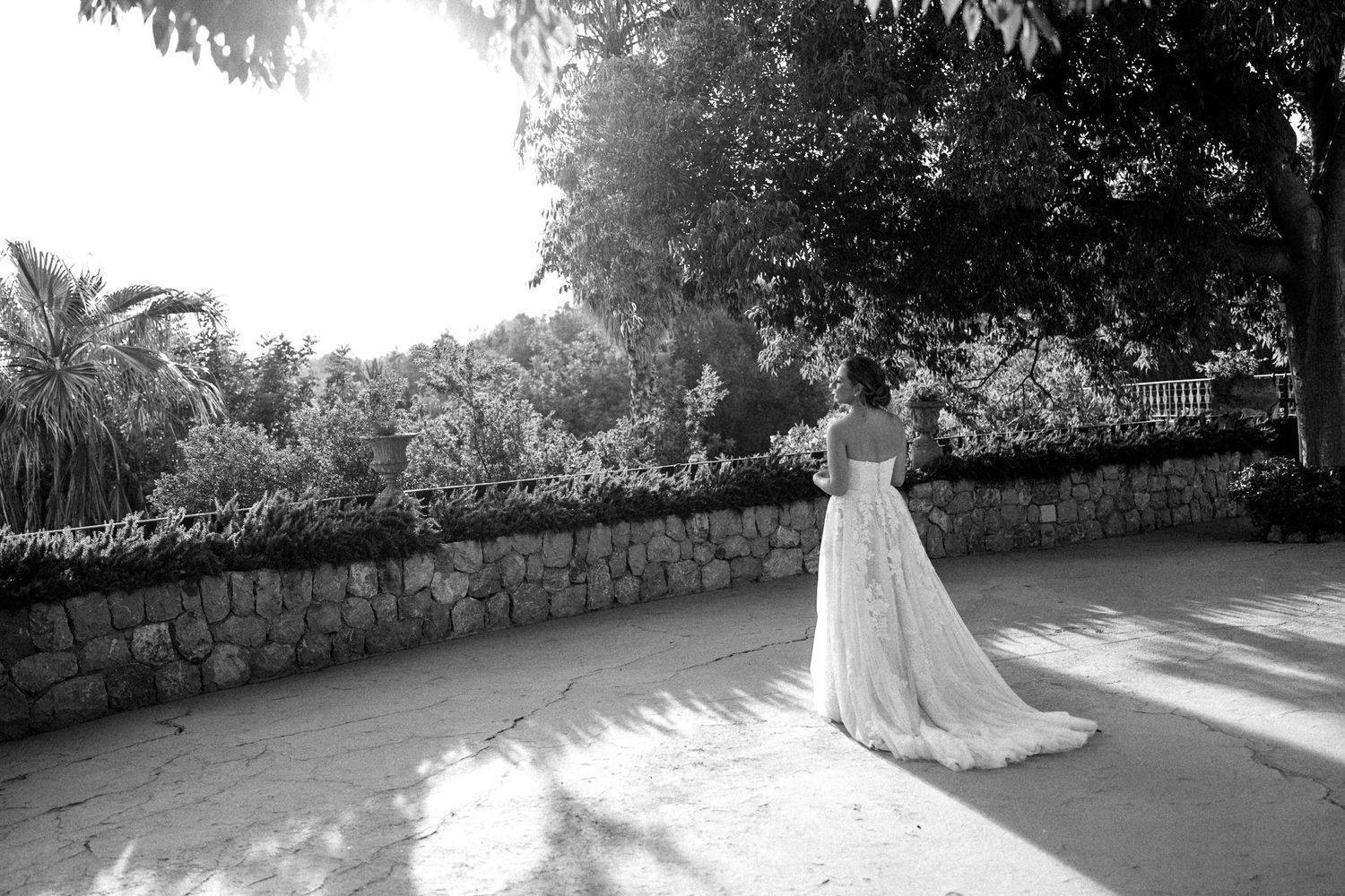 Mediterranean wedding in Mallorca, destination wedding photographer, Finca Son Termes, bride and groom