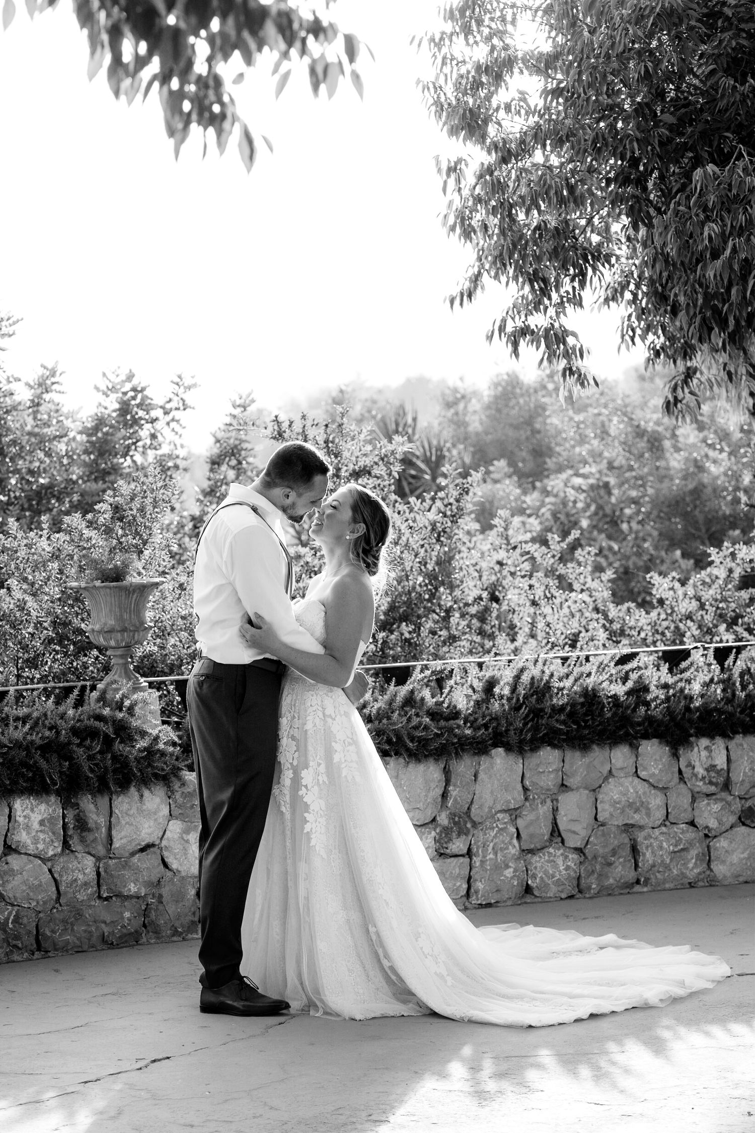 Mediterranean wedding in Mallorca, destination wedding photographer, Finca Son Termes, bride and groom