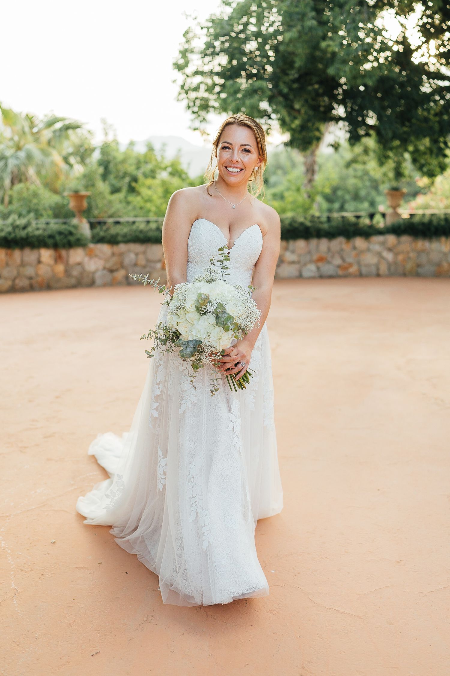Mediterranean wedding in Mallorca, destination wedding photographer, Finca Son Termes, bride and groom