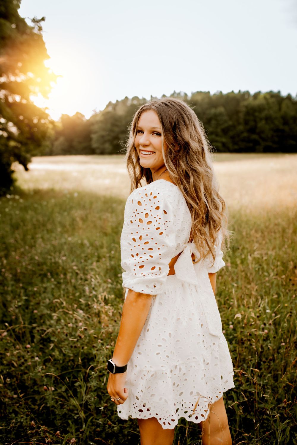Candid senior photography in Sherrills Ford NC with golden hour light
