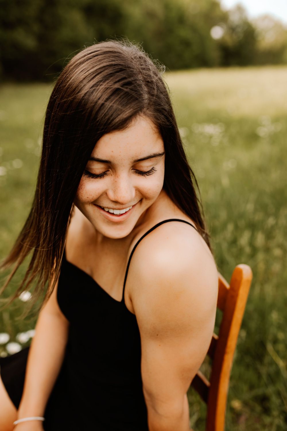 Candid senior photography in Sherrills Ford NC with golden hour light