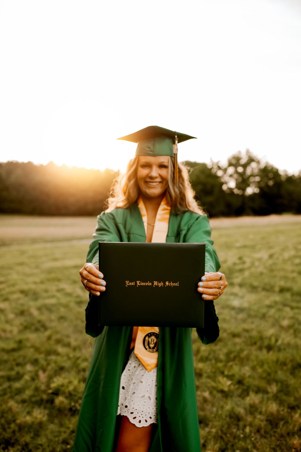 Lifestyle headshots in Lincolnton NC for graduating senior