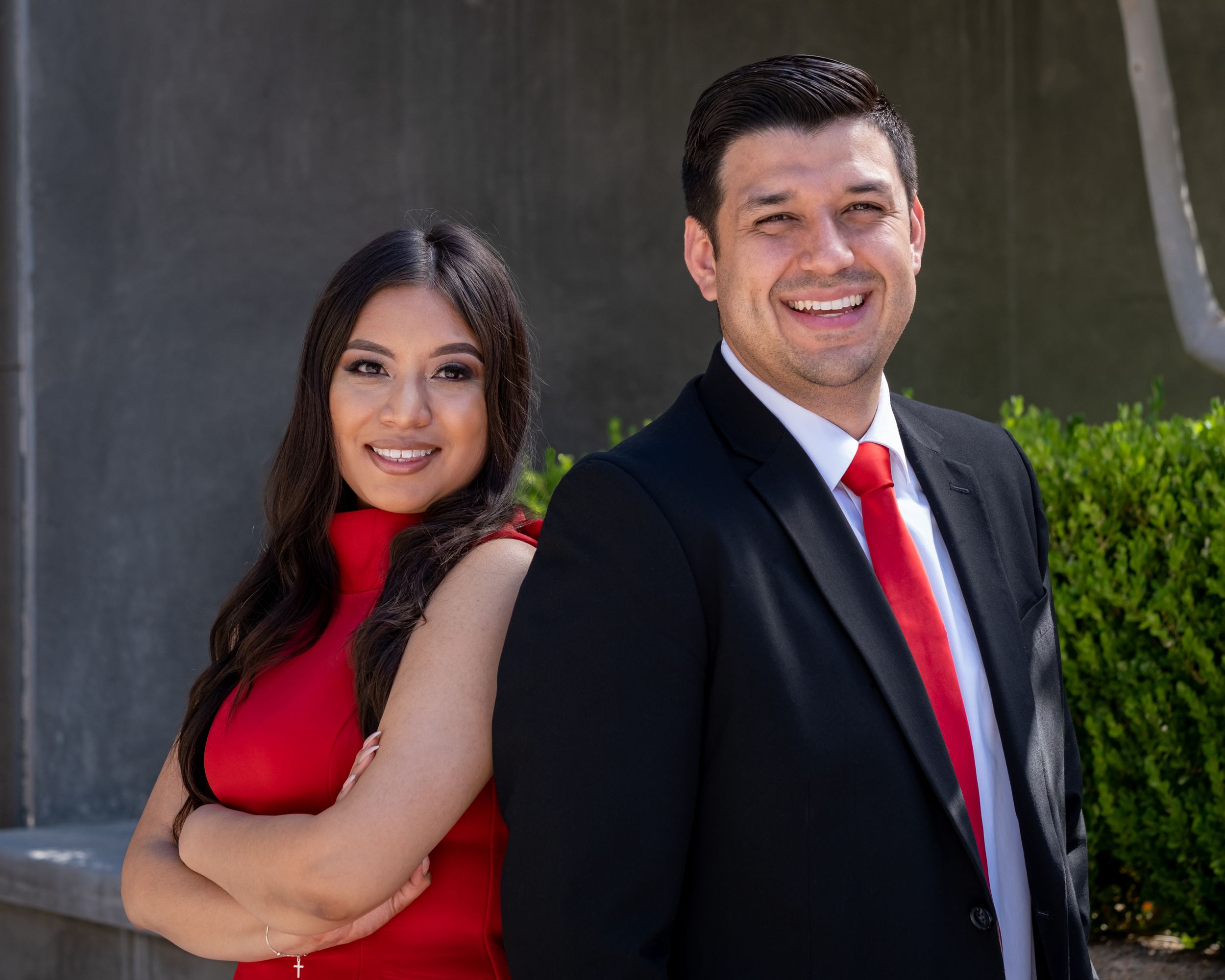 A photoshoot of two happy business couple.