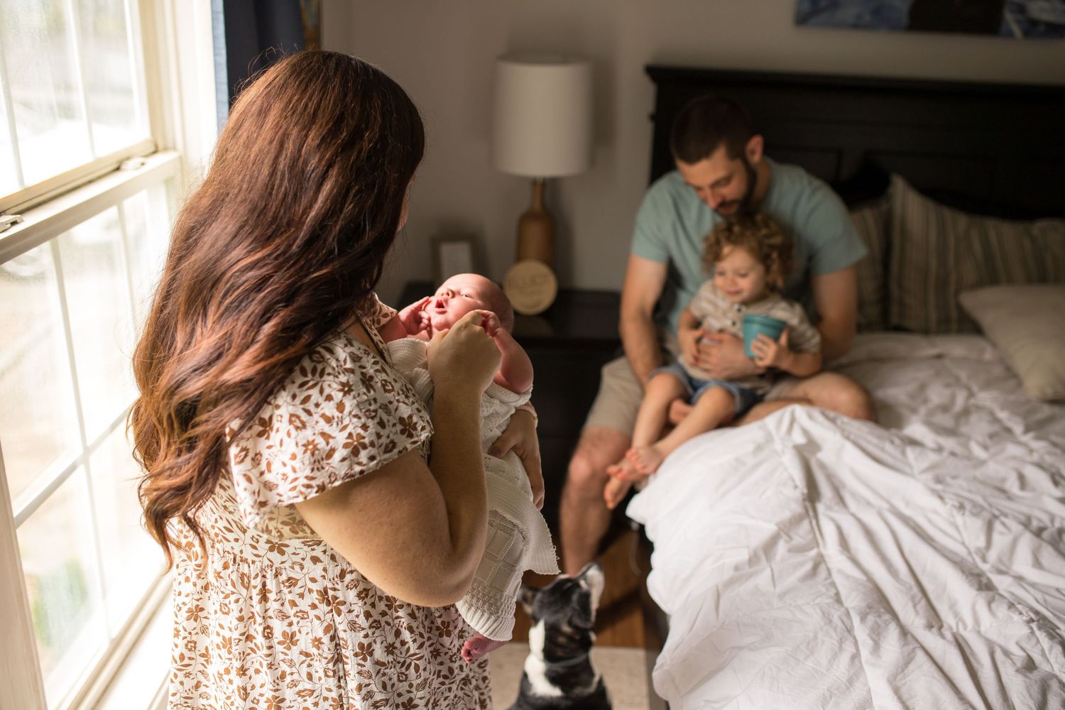 How can I get my older child to behove in an in home newborn session