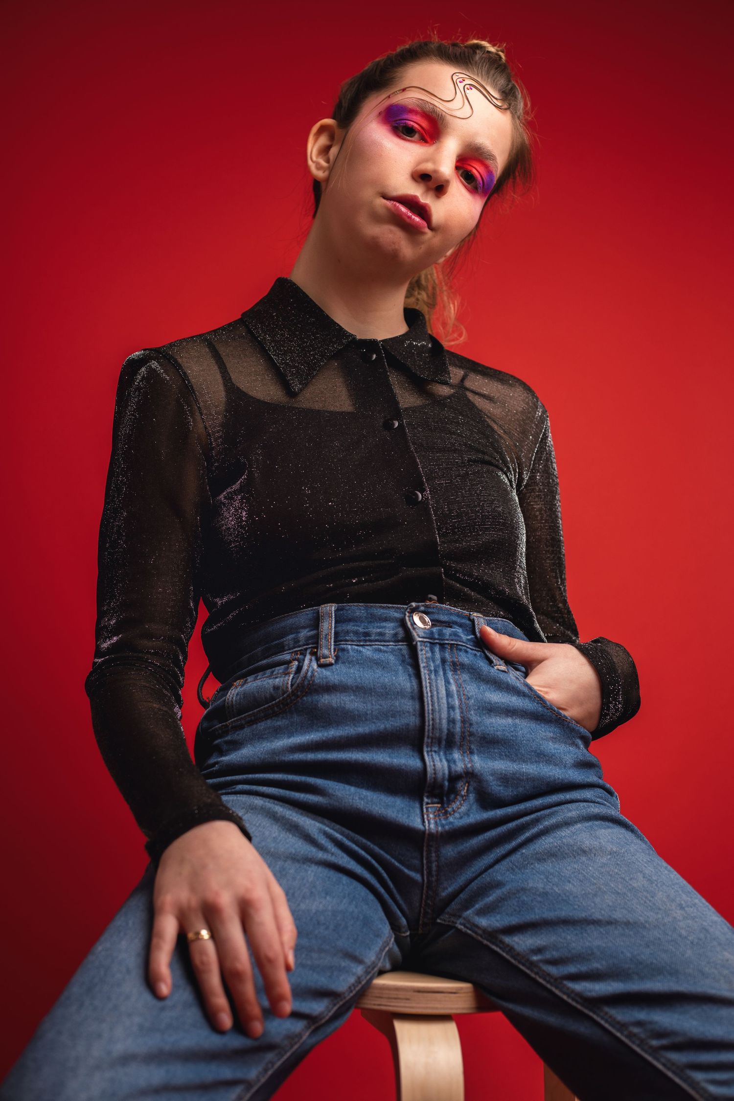 Collaboration avec la maquilleuse Anne-Marie Jomphe. Modèle : Laurence Jomphe