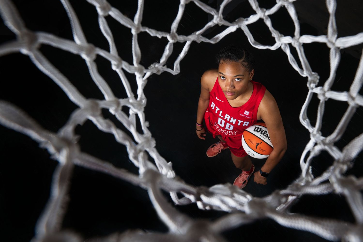 Professional Creative Portrait of Atlanta Dream basketball player Naz Hamilton.