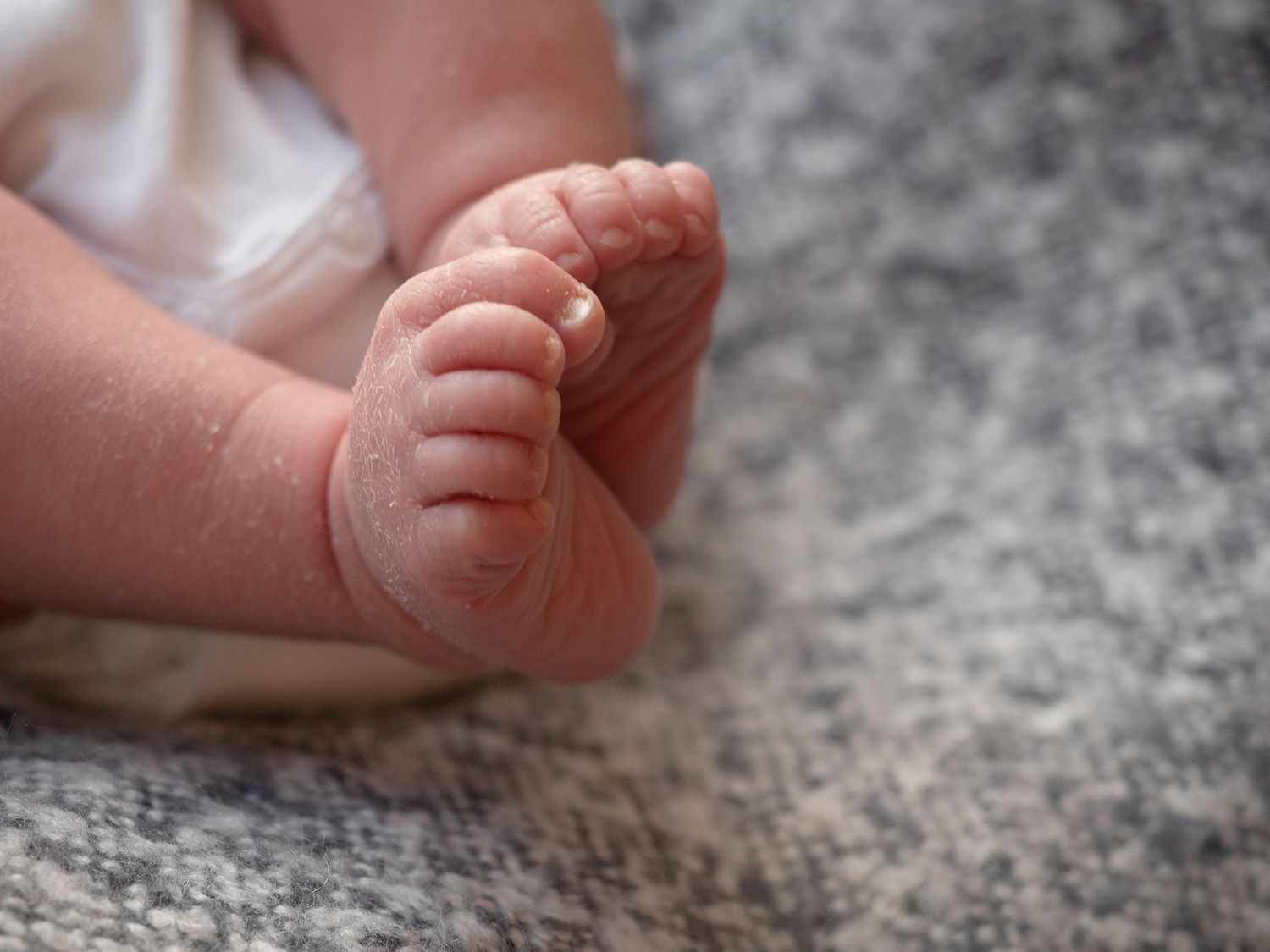 close up of baby toes