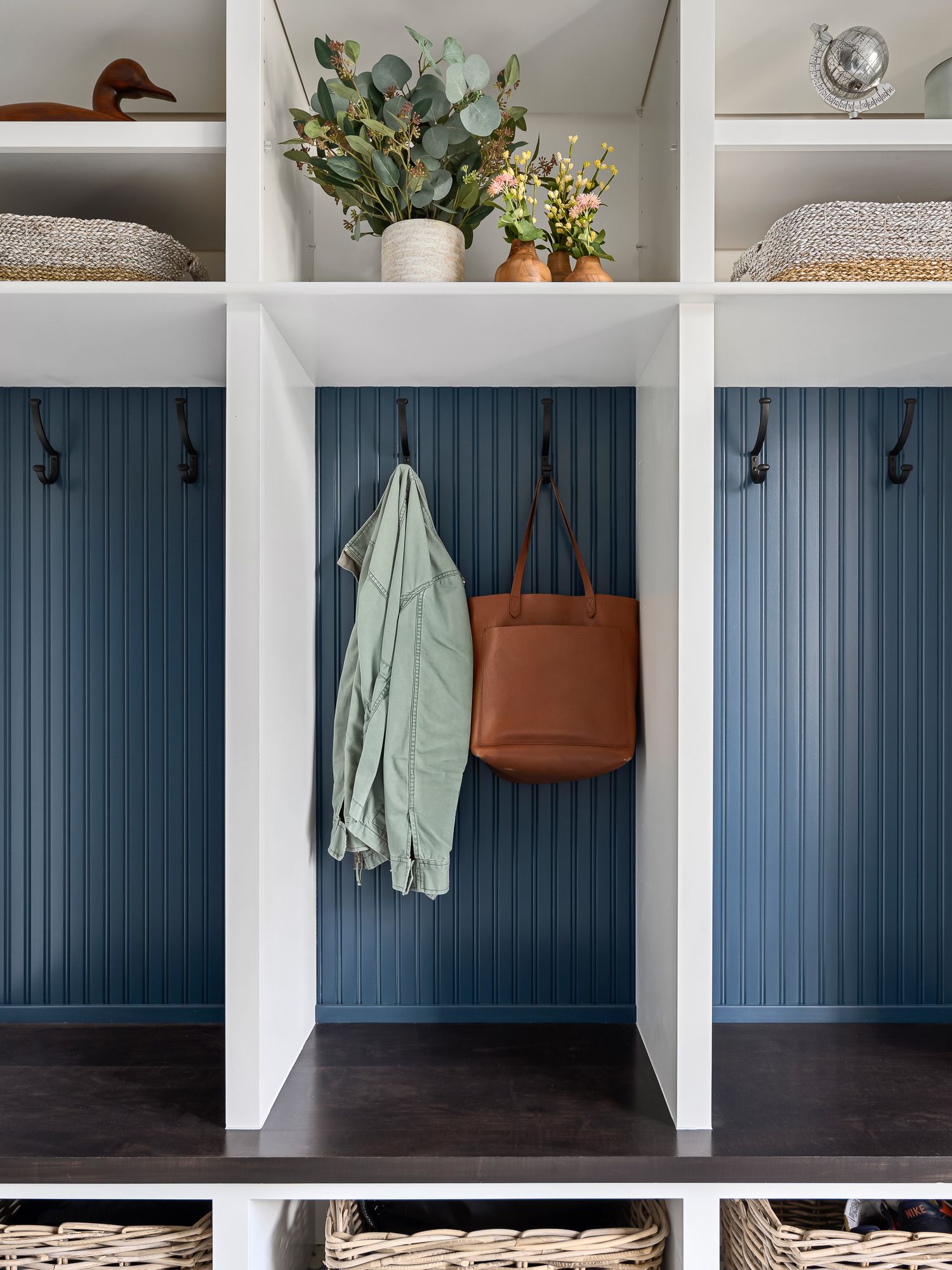 New Albany Ohio remodel project with updated mud room storage.