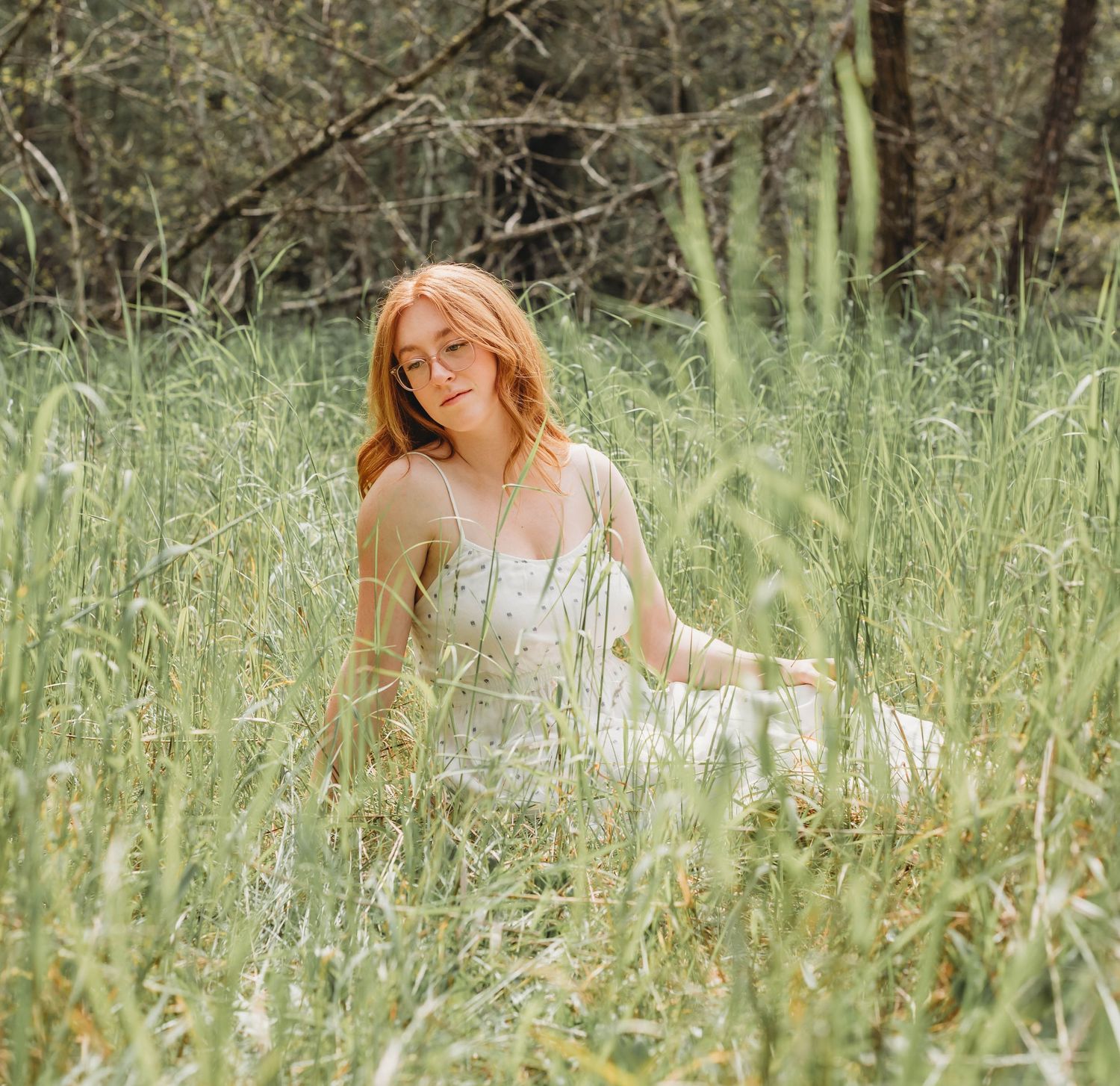 Candid shots in a wildflower meadow on a bright summer day.
