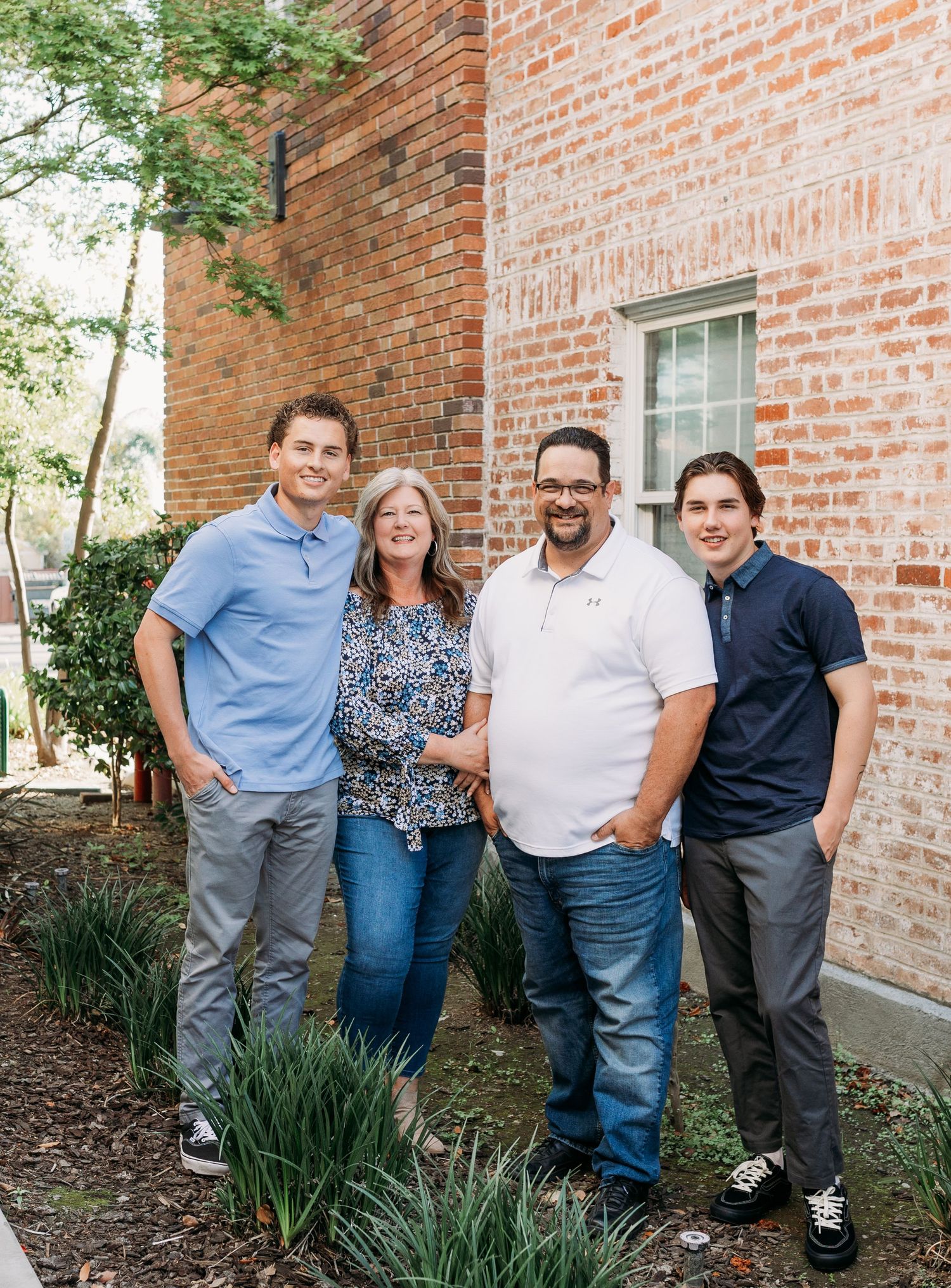 Family of four adults