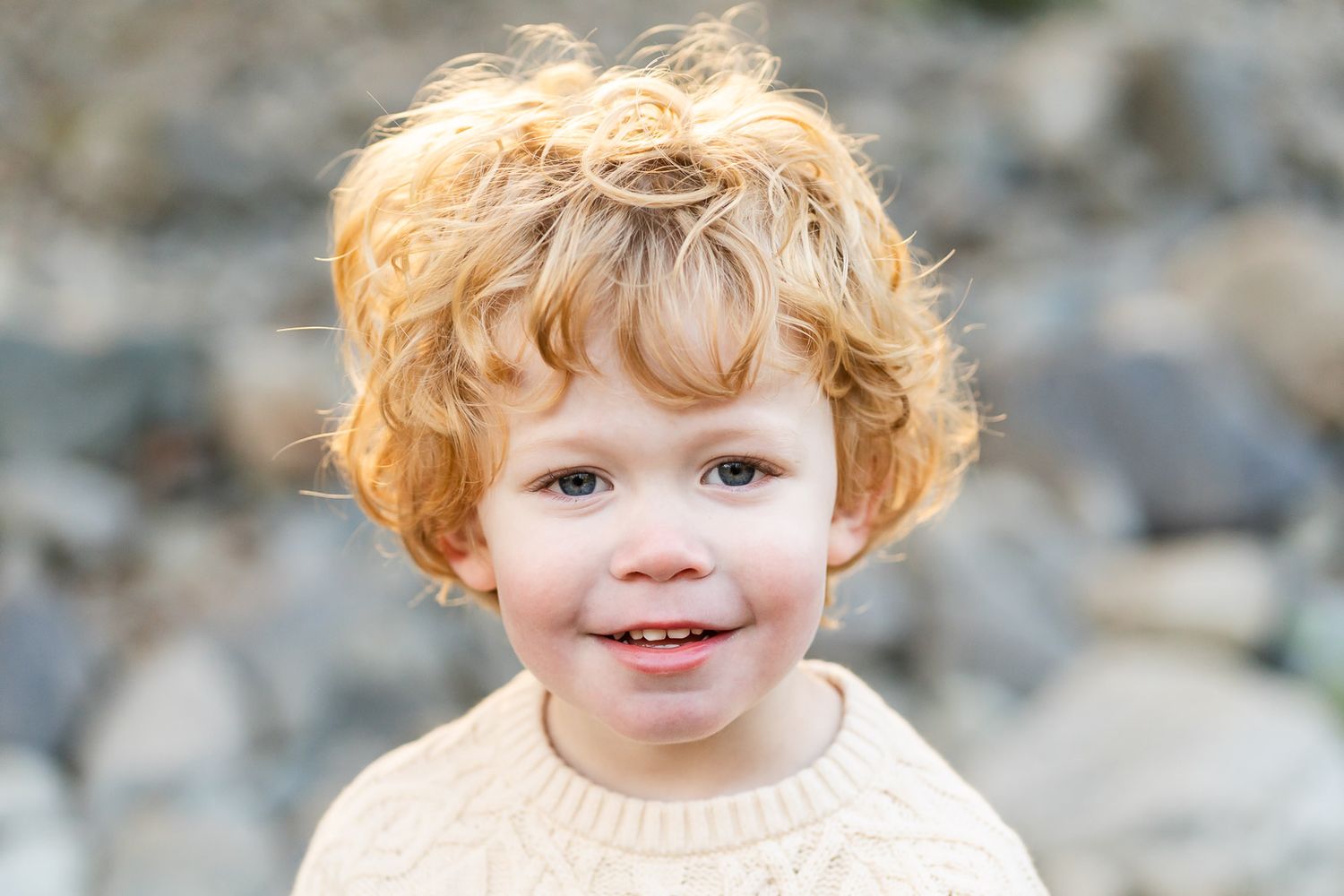 Portrait of a smiling boy at Tanner Landing Park.