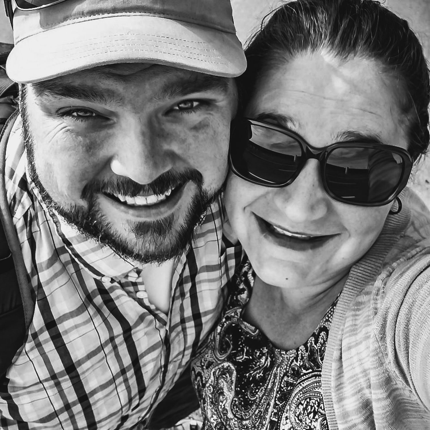 Always gonna be you and me against the world. Selfie of a couple.