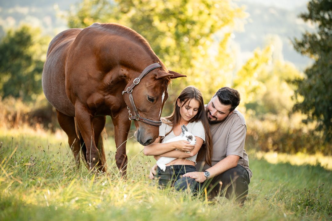Séance photo couple cheval