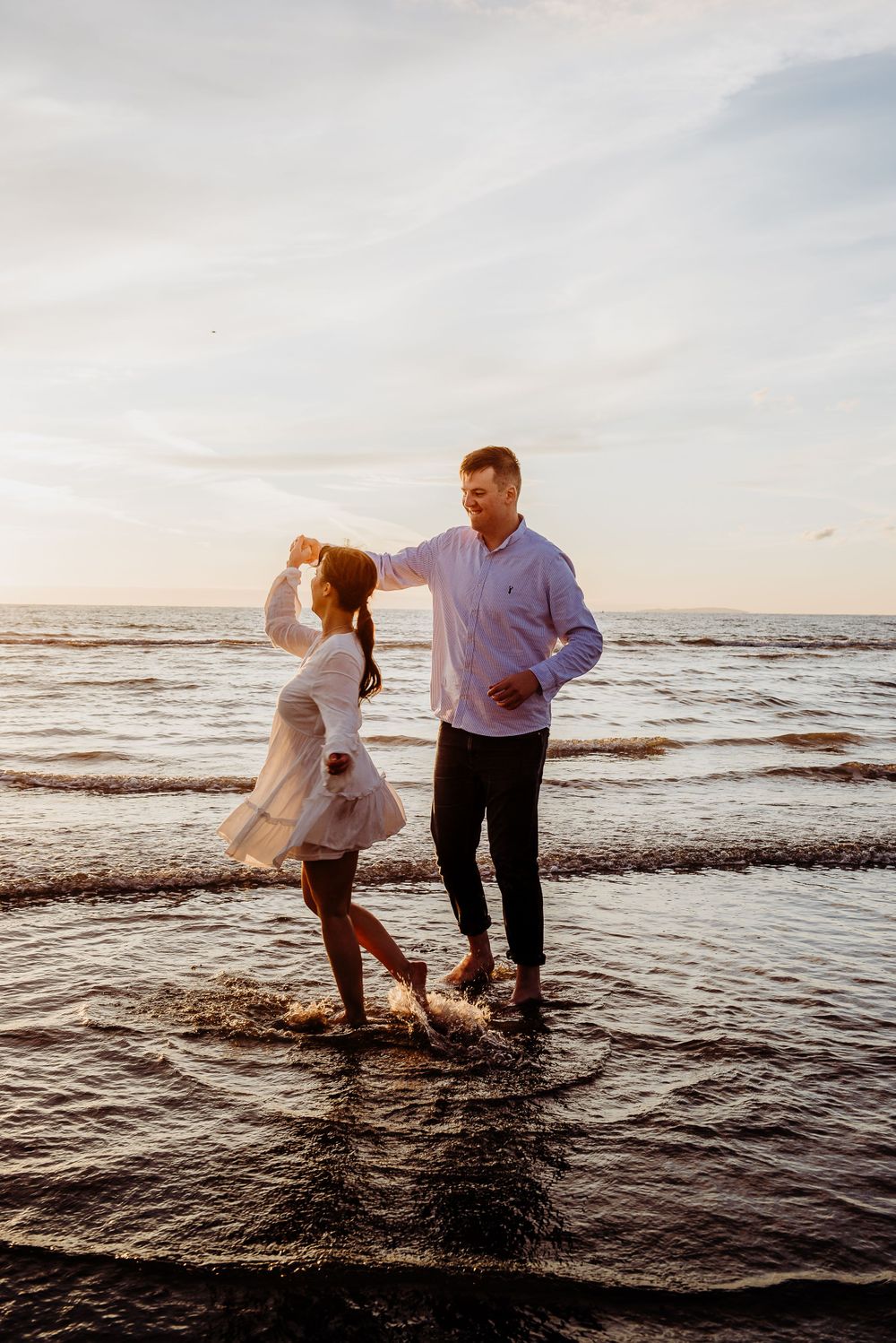 beach engagement photography session in Pembrokeshire