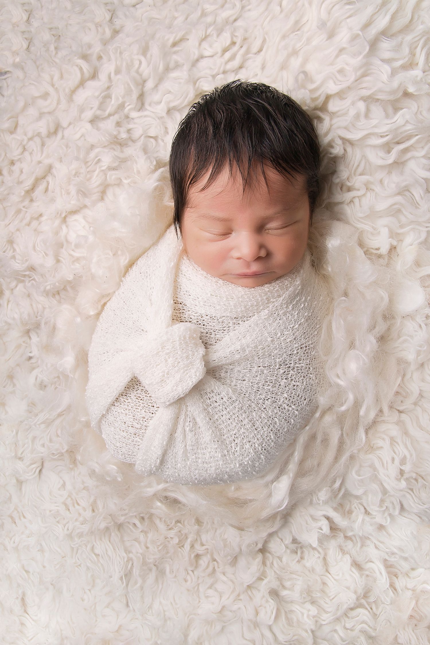 simple newborn on white baby photography highland utah