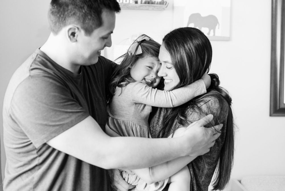 family cuddling