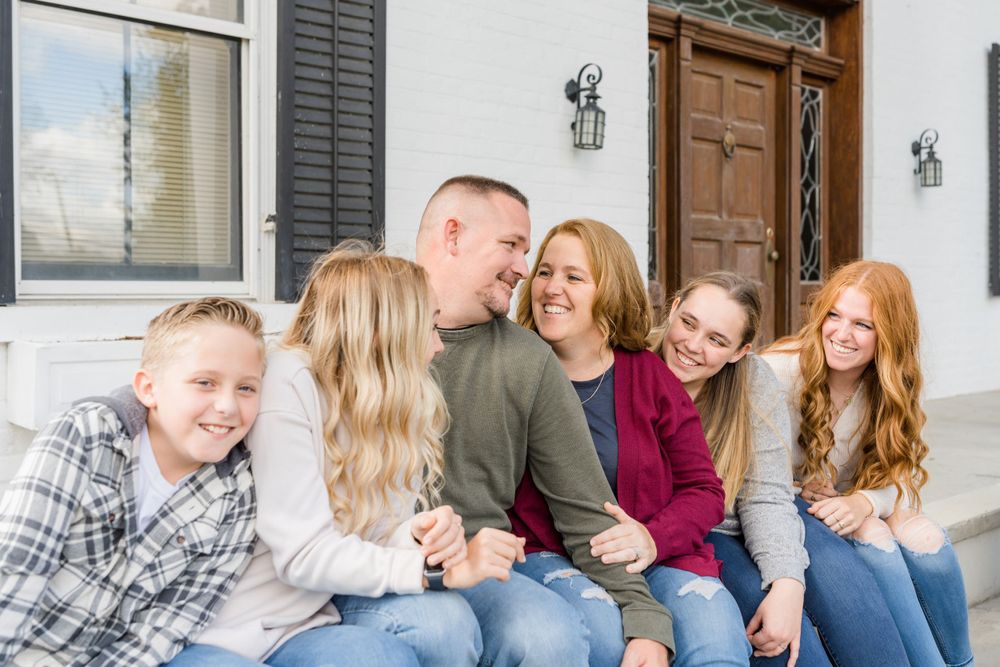 family looking at each other