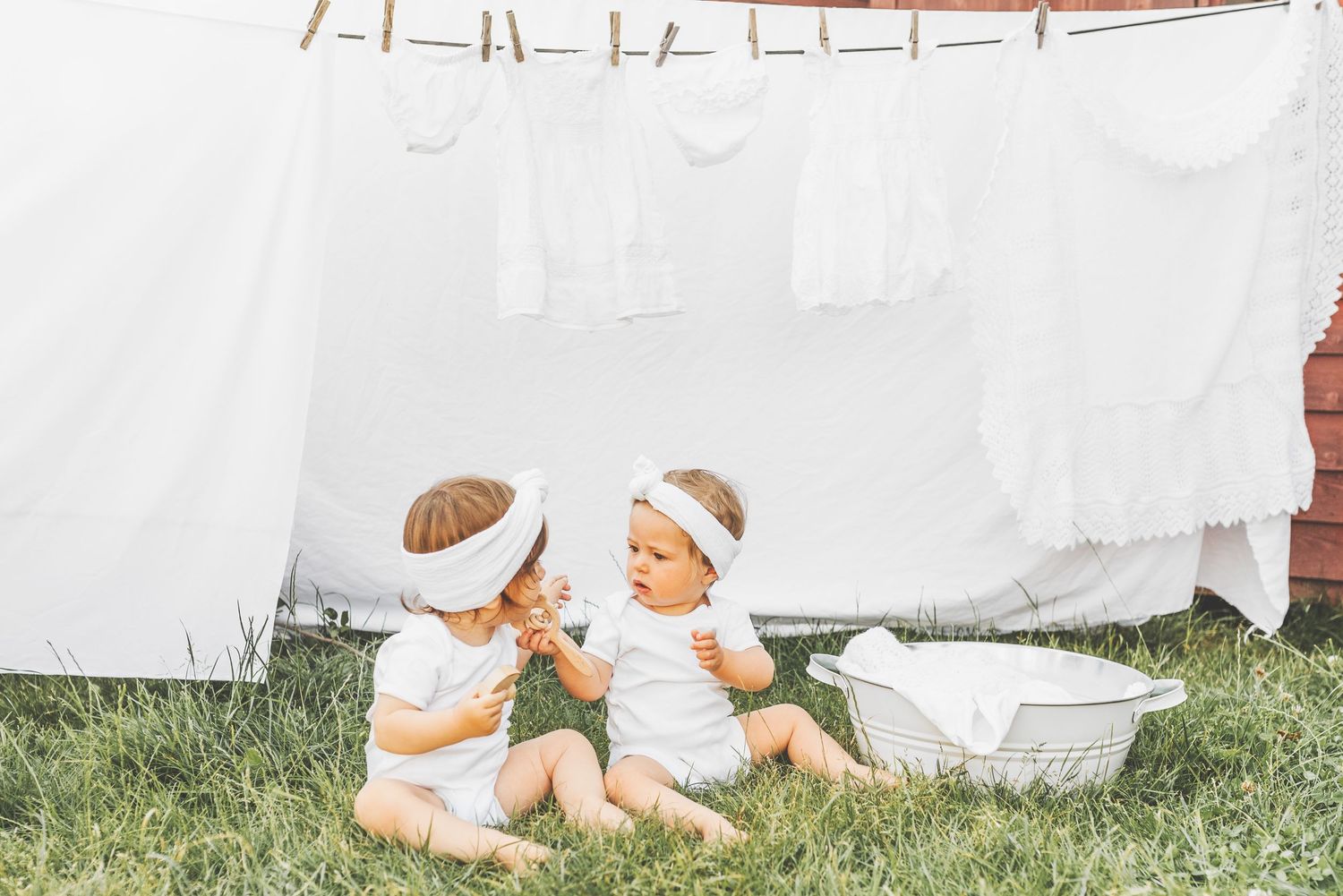 all white photoshoot creative baby photo idea Hereford