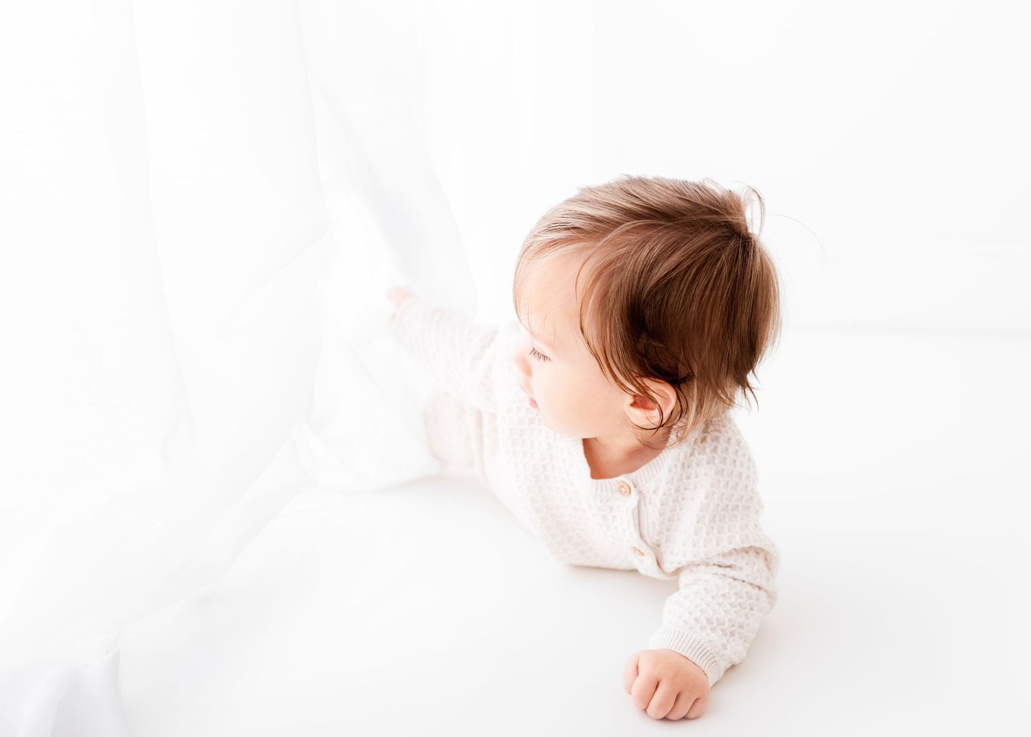 all white baby photos baby big window and curtain