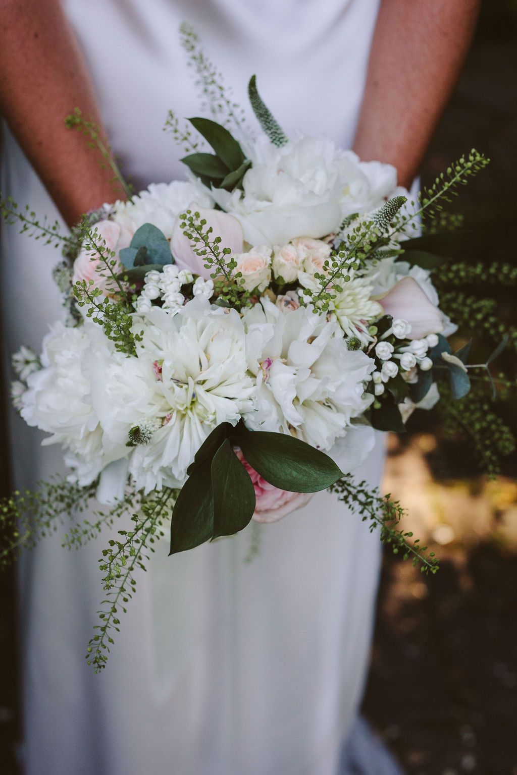 Close up of brides bouquet