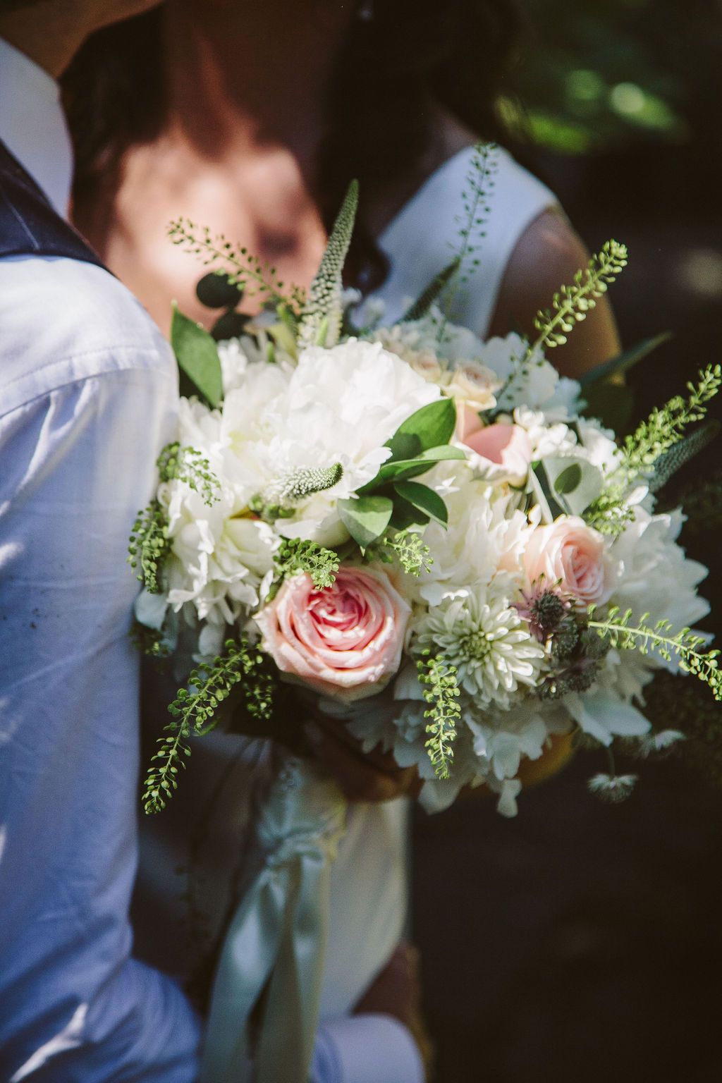 Close up of brides bouquet