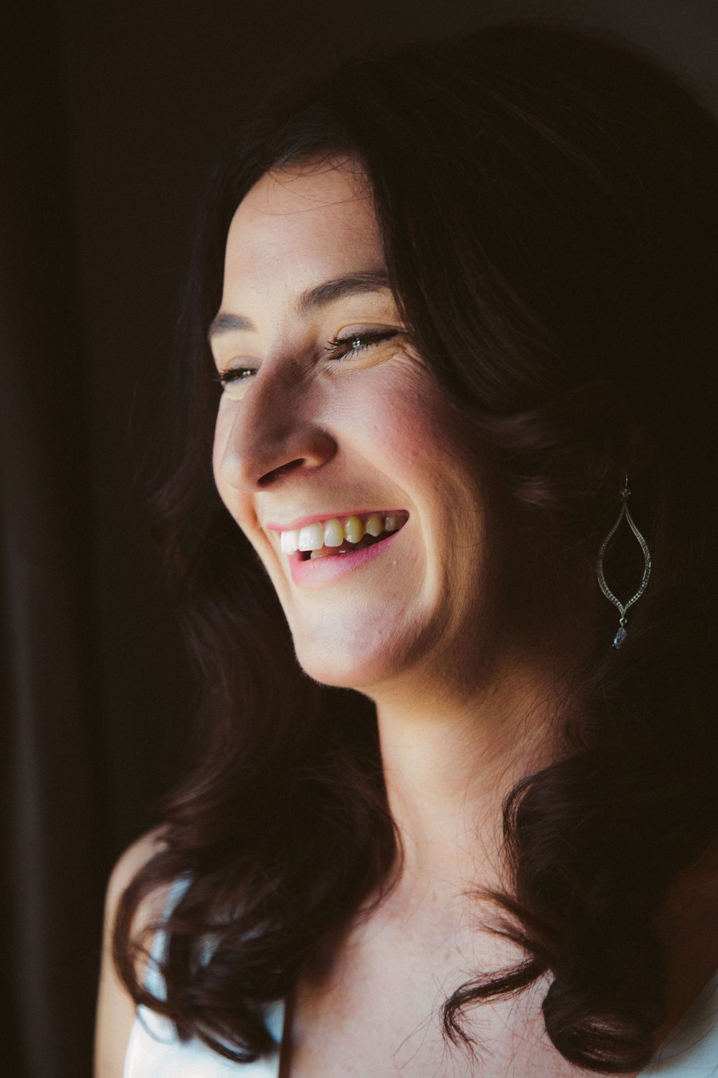 laughing bride