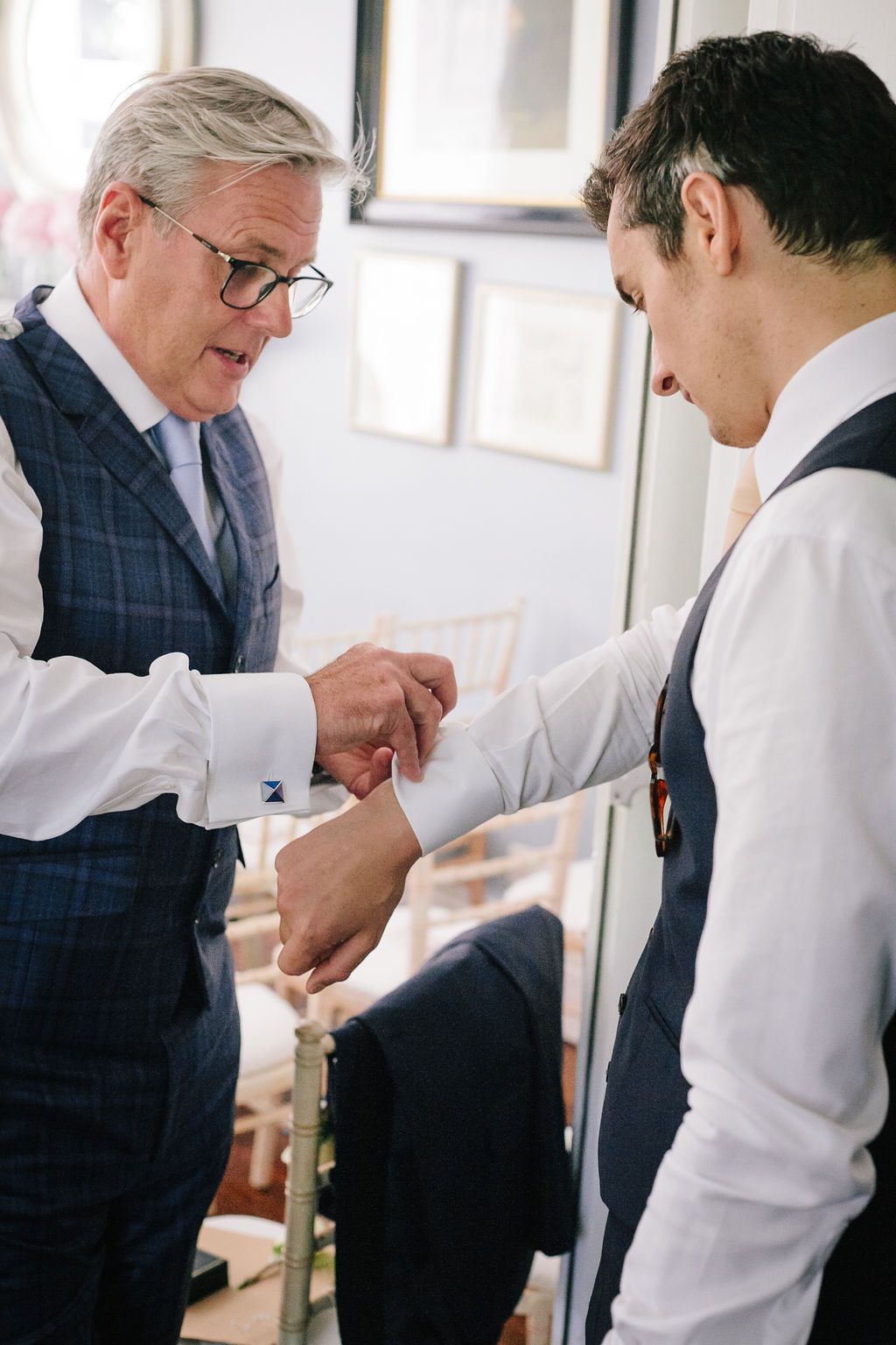Groom and father