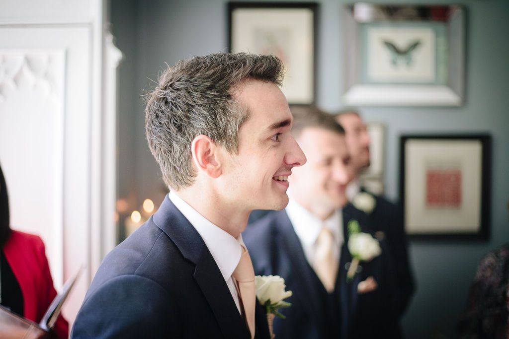 Groom at the altar