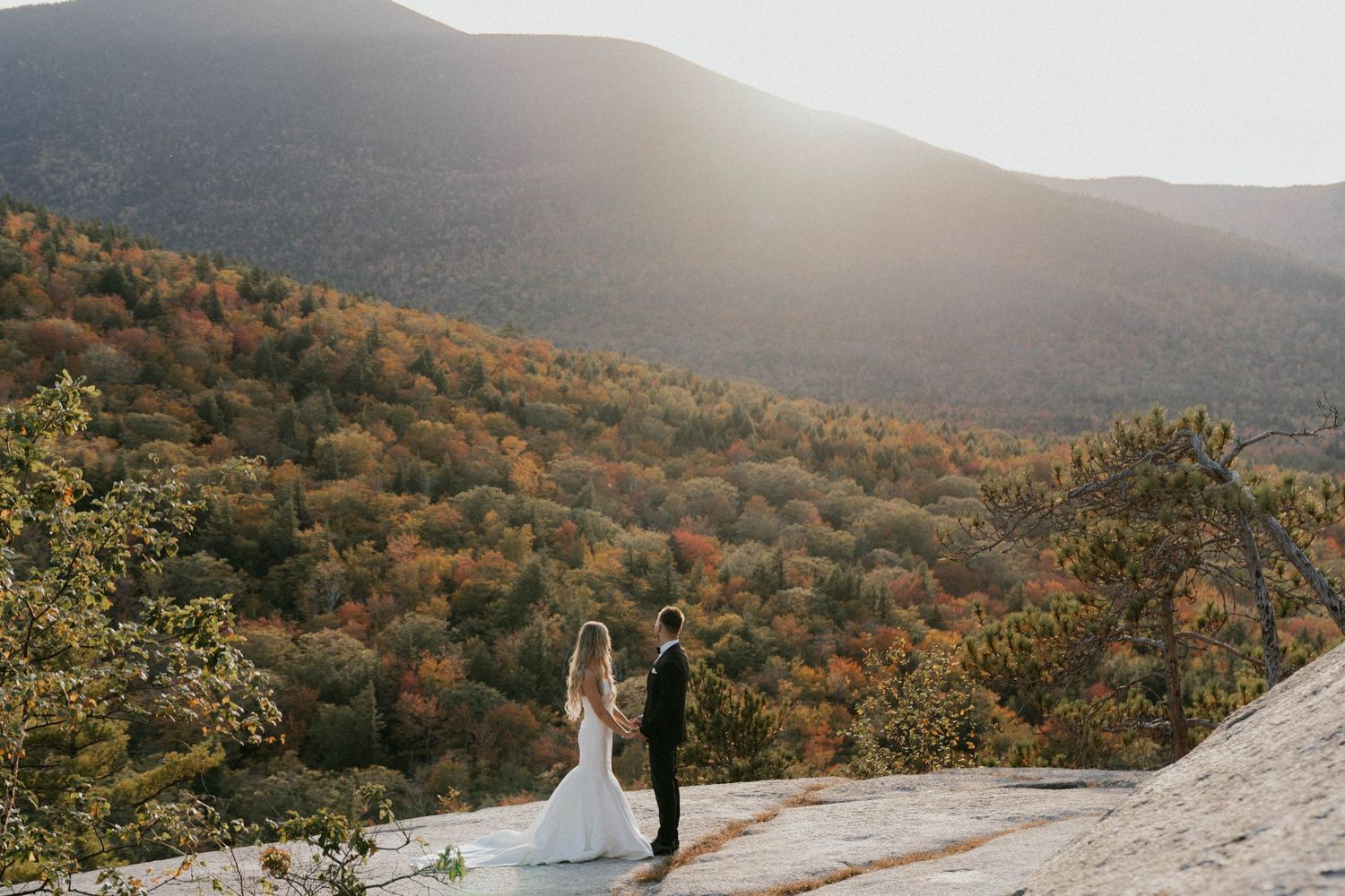 New Hampshire White Mountains Elopement Wedding Photographer Franconia Notch Lincoln North Conway Cathedral Ledge