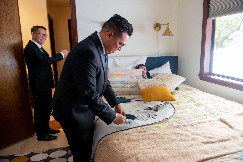 Ojai Valley Inn California Wedding, men getting ready for their wedding, wedding day photo, wedding portraiture